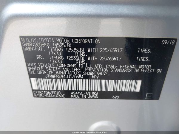 2018 TOYOTA RAV4 XLE