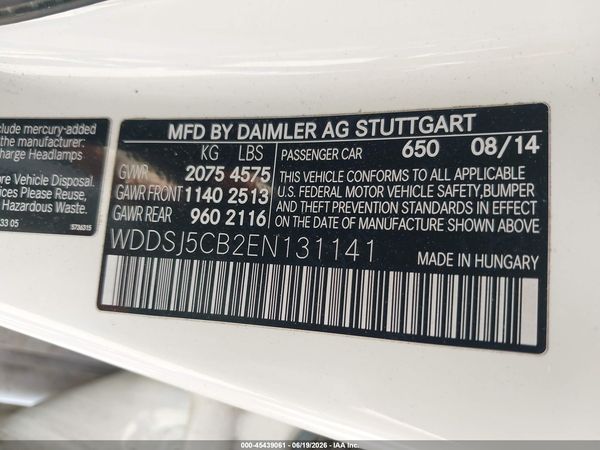 2014 MERCEDES-BENZ CLA 45 AMG 4MATIC