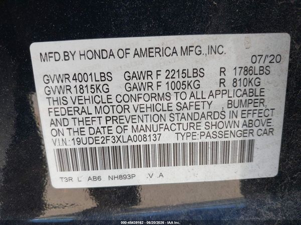 2020 ACURA ILX STANDARD