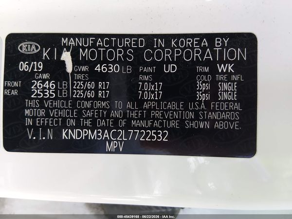 2020 KIA SPORTAGE LX