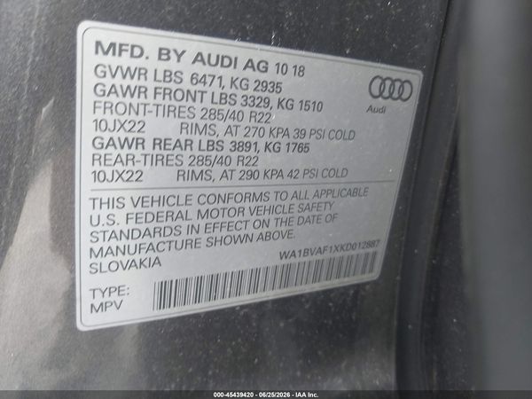 2019 AUDI Q8 55 PREMIUM