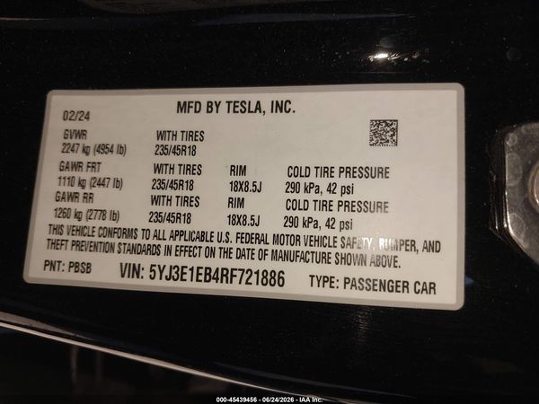 2024 TESLA MODEL 3