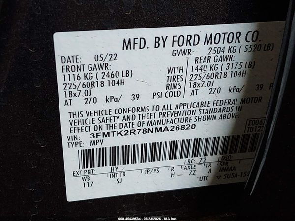 2022 FORD MUSTANG MACH-E CALIFORNIA ROUTE 1