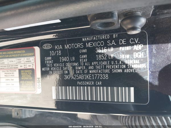 2019 KIA RIO 5-DOOR S