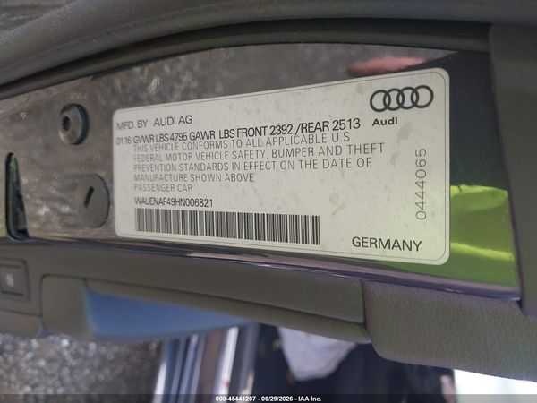 2017 AUDI A4 PREMIUM PLUS