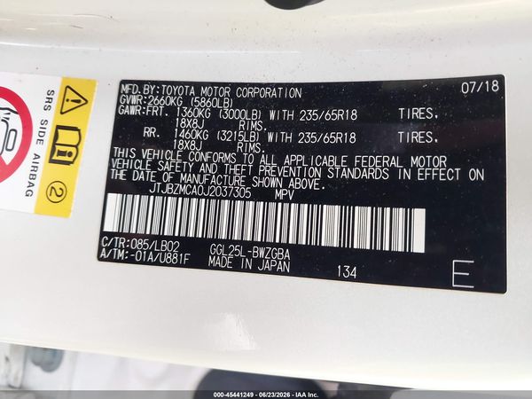 2018 LEXUS RX 350 350/350 F Sport