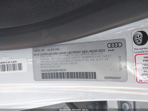 2016 AUDI A7 3.0T PREMIUM PLUS
