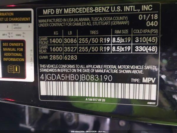 2018 MERCEDES-BENZ GLE 350 4MATIC