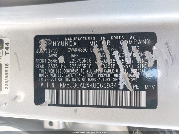 2019 HYUNDAI TUCSON SEL