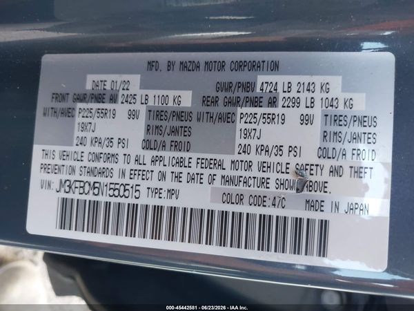 2022 MAZDA CX-5 2.5 S CARBON EDITION