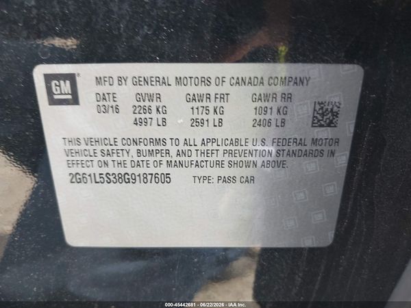 2016 CADILLAC XTS STANDARD
