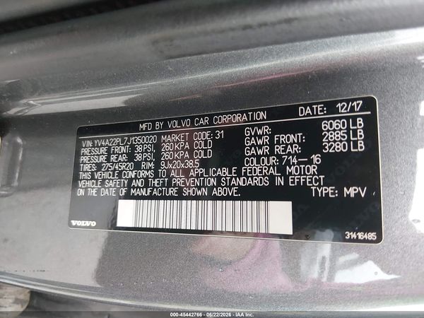 2018 VOLVO XC90 T6 INSCRIPTION