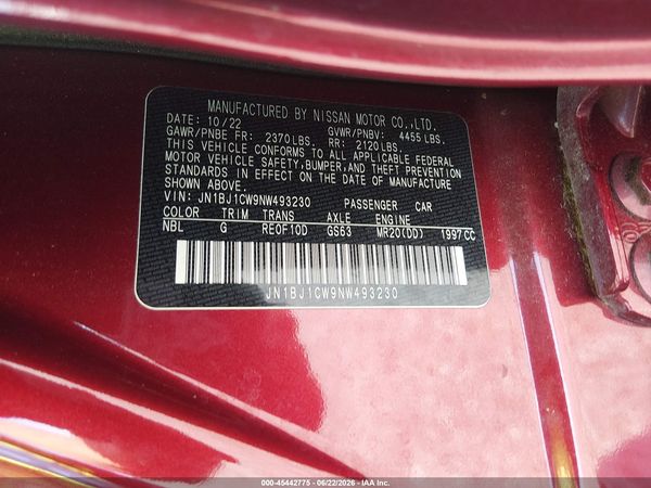 2022 NISSAN ROGUE SPORT SL AWD XTRONIC CVT
