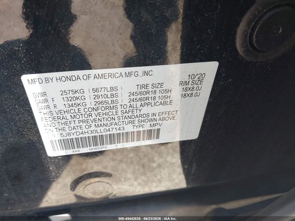 2020 ACURA MDX STANDARD