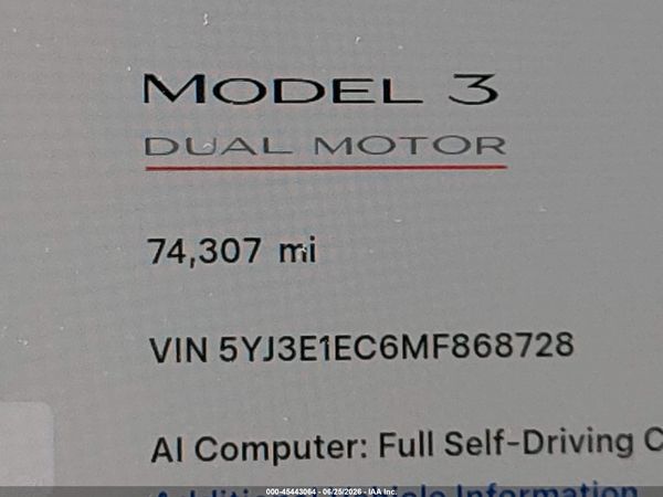 2021 TESLA MODEL 3