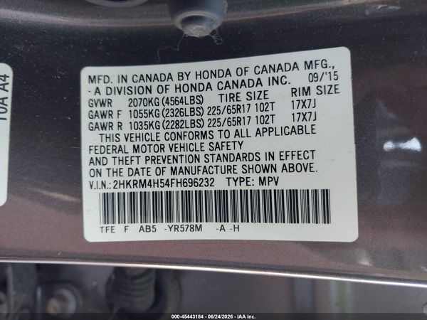 2015 HONDA CR-V EX