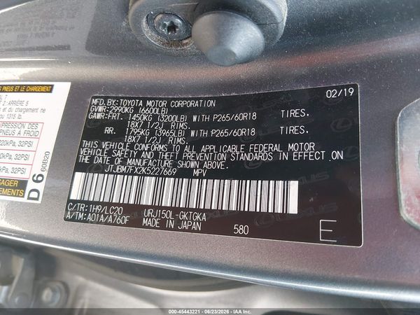 2019 LEXUS GX 460 PREMIUM
