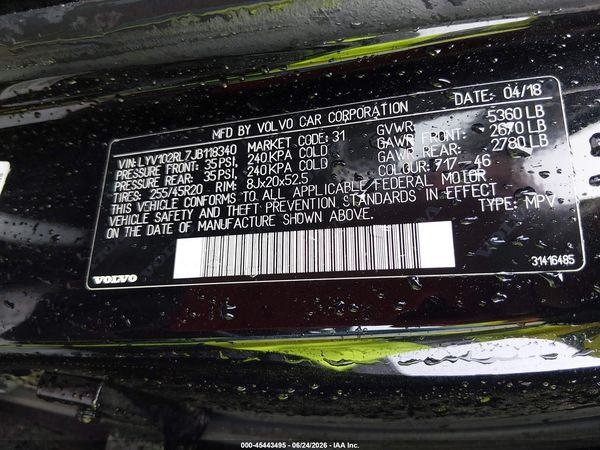 2018 VOLVO XC60 T5 INSCRIPTION