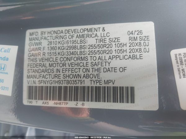2026 HONDA PILOT BLACK EDITION