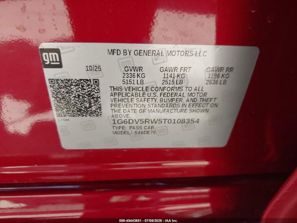 2026 CADILLAC CT5-V V-SERIES RWD