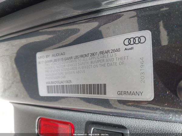 2018 AUDI S5 3.0T PREMIUM PLUS