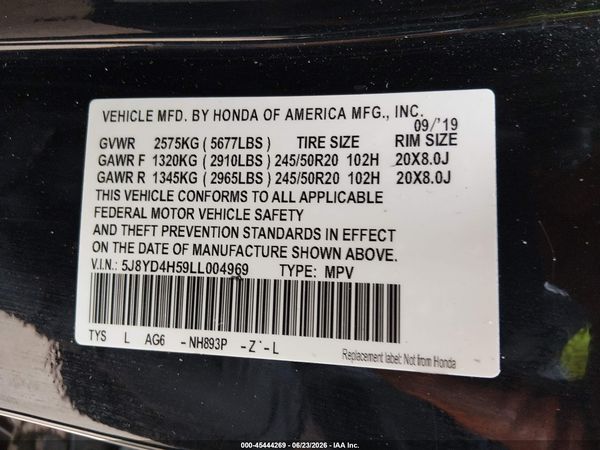 2020 ACURA MDX TECHNOLOGY PACKAGE