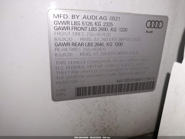 2021 AUDI Q3