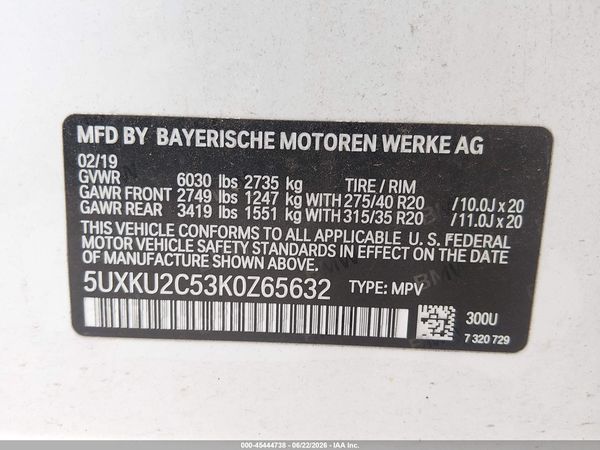 2019 BMW X6 XDRIVE35I