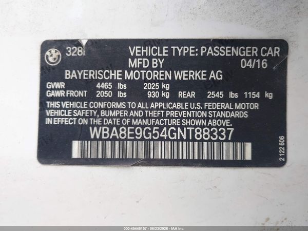 2016 BMW 328I SA