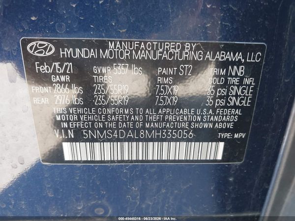 2021 HYUNDAI SANTA FE LIMITED