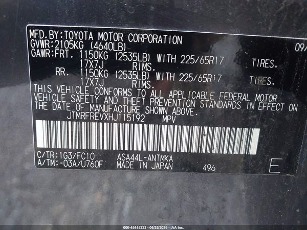 2017 TOYOTA RAV4 XLE