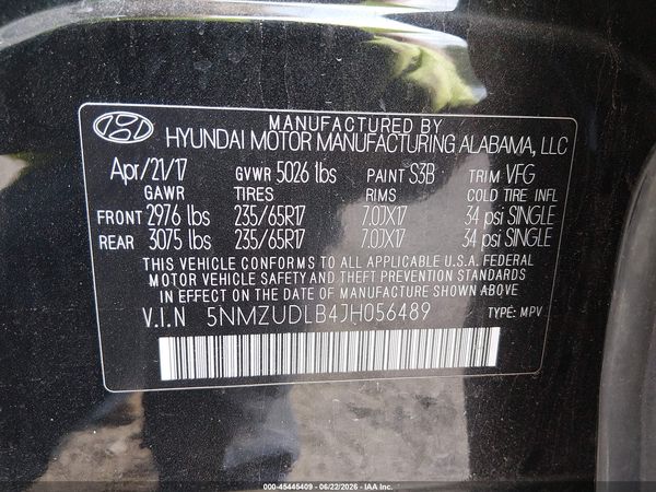 2018 HYUNDAI SANTA FE SPORT 2.4L