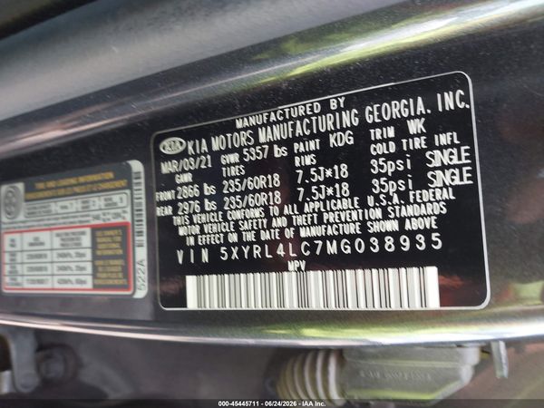 2021 KIA SORENTO S