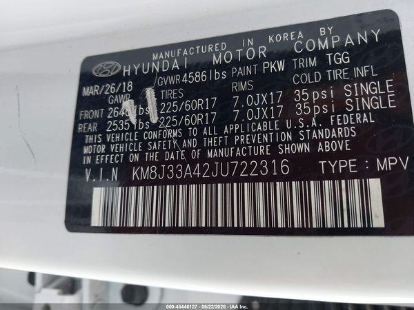 2018 HYUNDAI TUCSON SEL