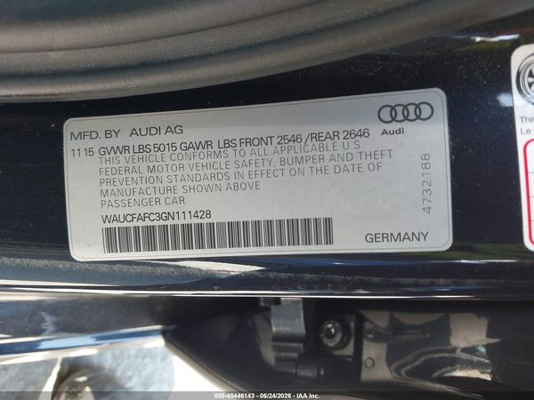 2016 AUDI A6 2.0T PREMIUM
