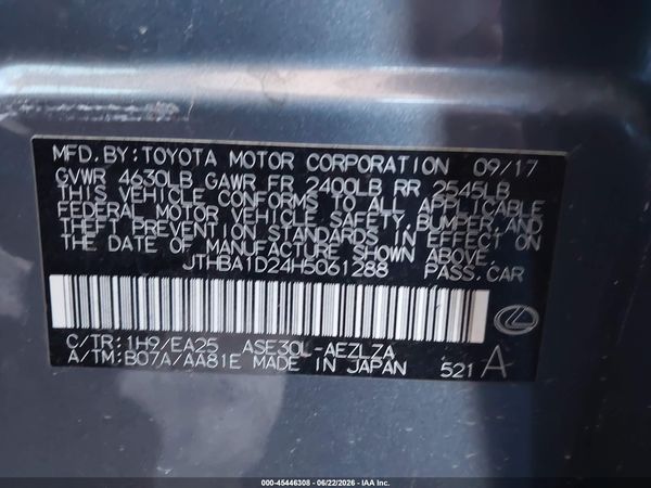 2017 LEXUS IS 200T