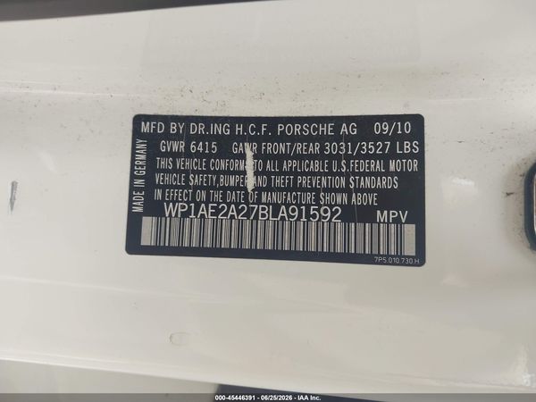 2011 PORSCHE CAYENNE HYBRID S