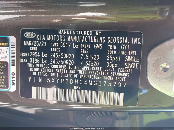 2021 KIA TELLURIDE EX