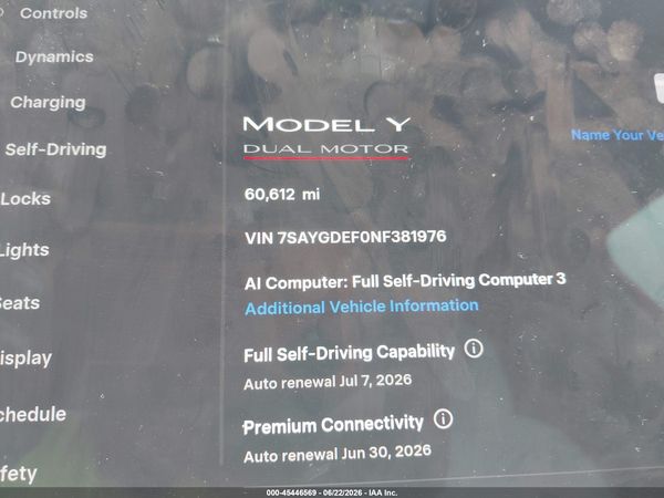 2022 TESLA MODEL Y