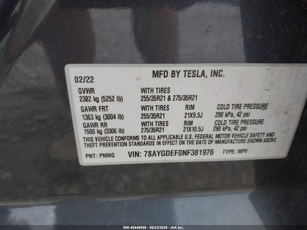 2022 TESLA MODEL Y