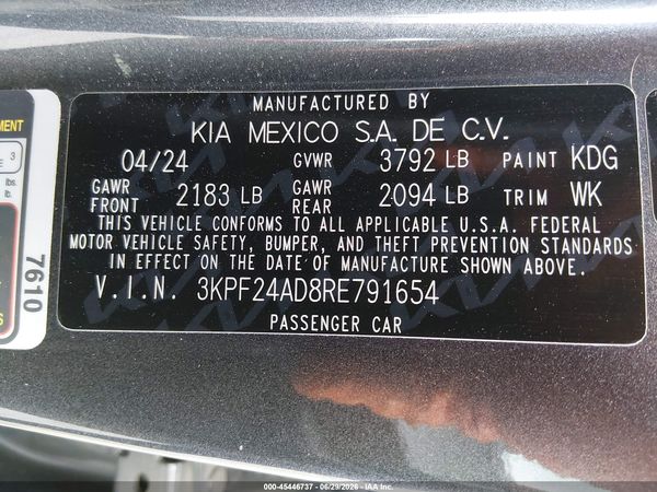 2024 KIA FORTE LXS