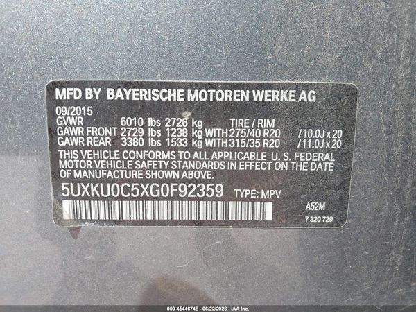 2016 BMW X6 SDRIVE35I