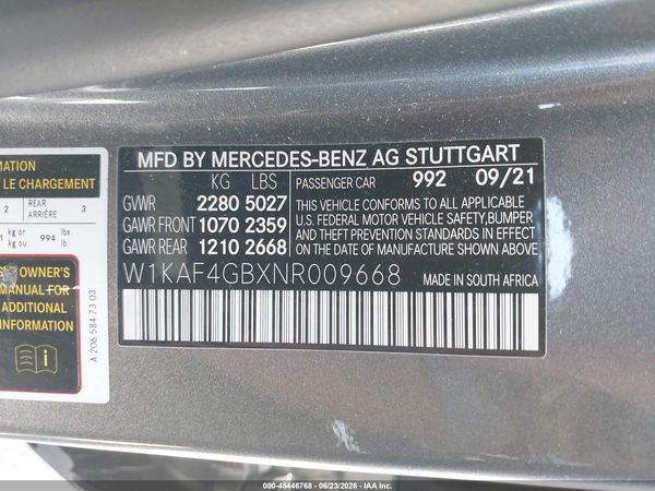 2022 MERCEDES-BENZ C 300 SEDAN
