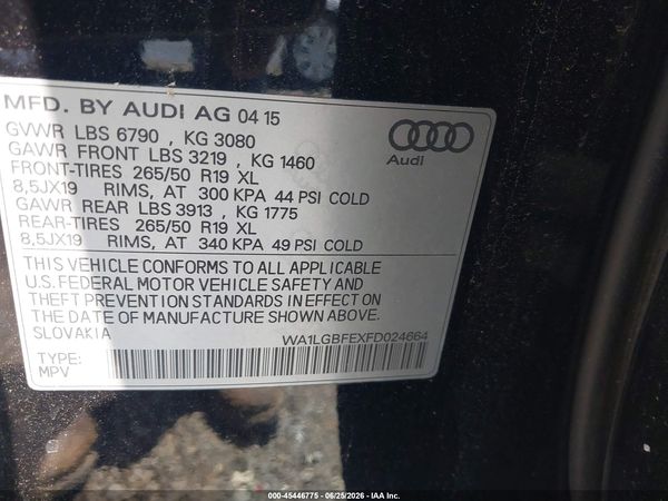 2015 AUDI Q7 3.0T PREMIUM