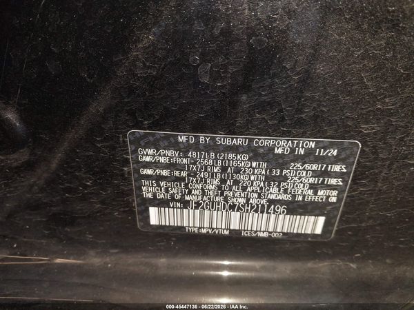 2025 SUBARU CROSSTREK PREMIUM — I9