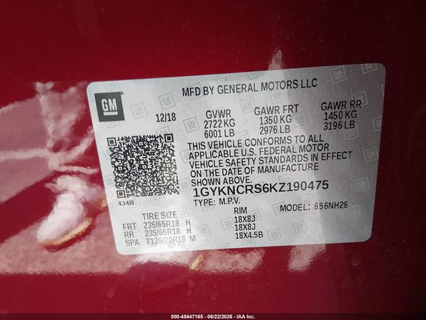 2019 CADILLAC XT5 LUXURY