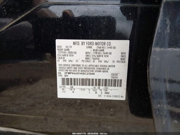 2019 FORD EDGE SEL