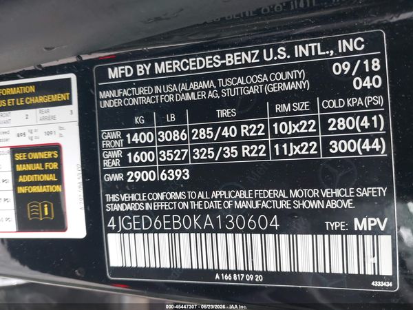 2019 MERCEDES-BENZ AMG GLE 43 COUPE 4MATIC