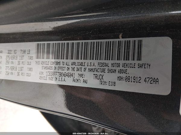 2019 RAM 1500