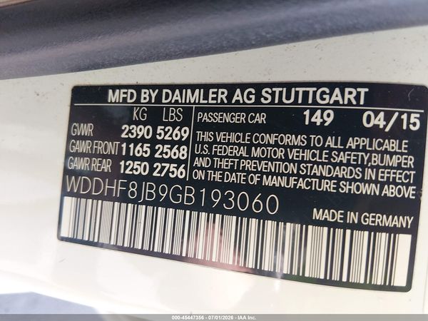 2016 MERCEDES-BENZ E 350 4MATIC